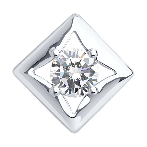 Подвеска SOKOLOV из белого золота со Swarovski Zirconia