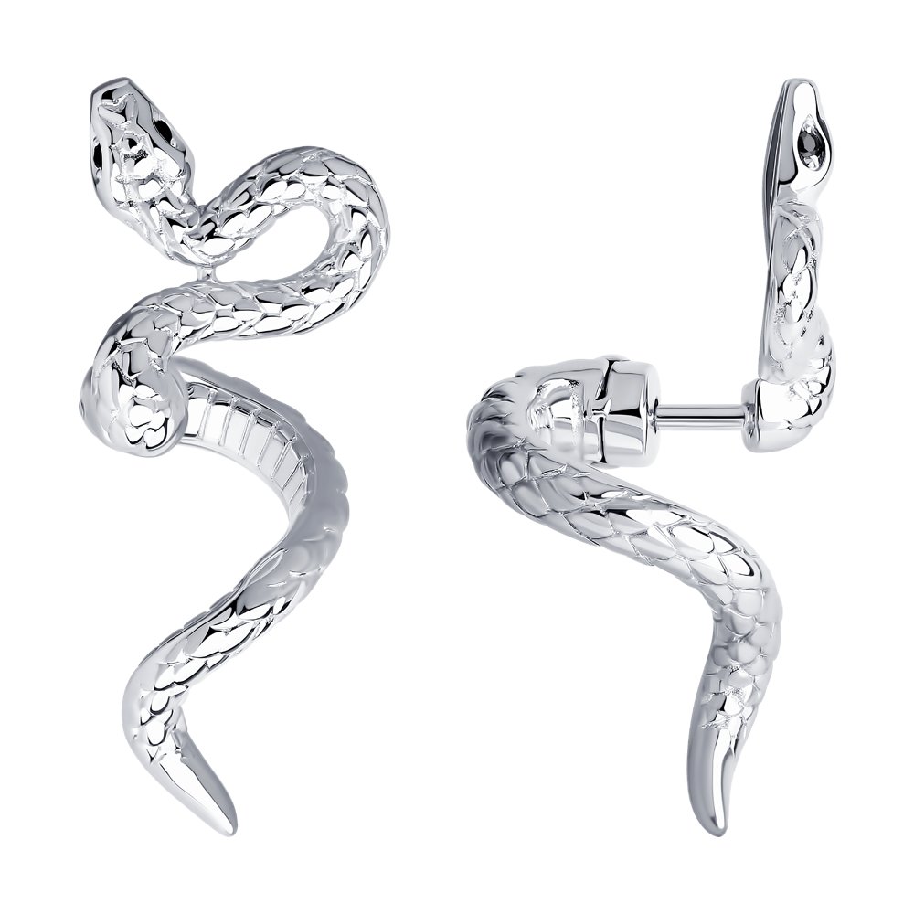 Серьги SKLV из серебра с фианитами