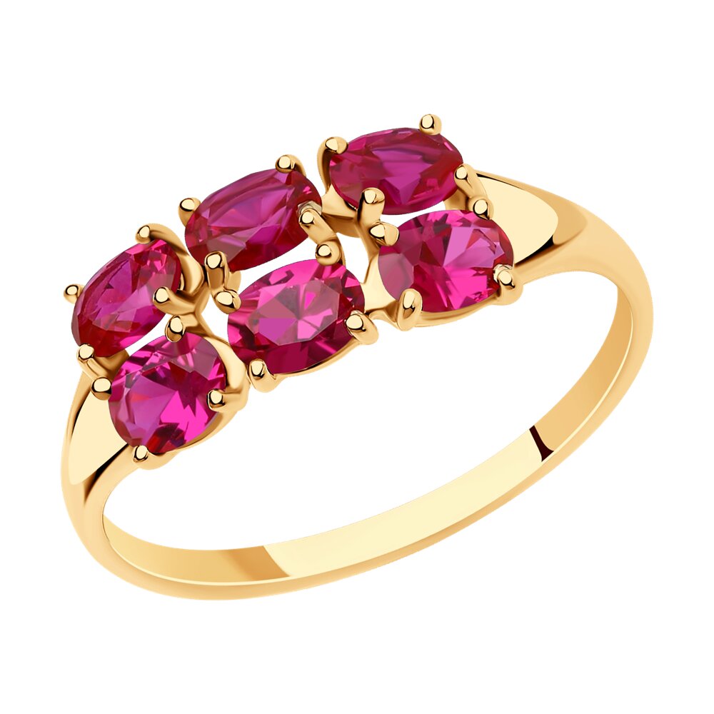 Кольцо SOKOLOV из золота с корундами