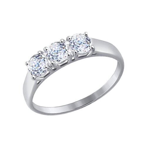 Кольцо SOKOLOV из белого золота со Swarovski Zirconia