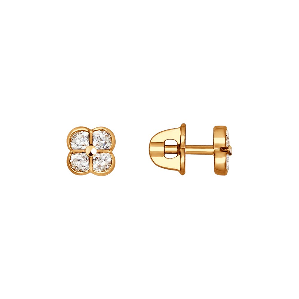 Серьги SOKOLOV из золота со Swarovski Zirconia