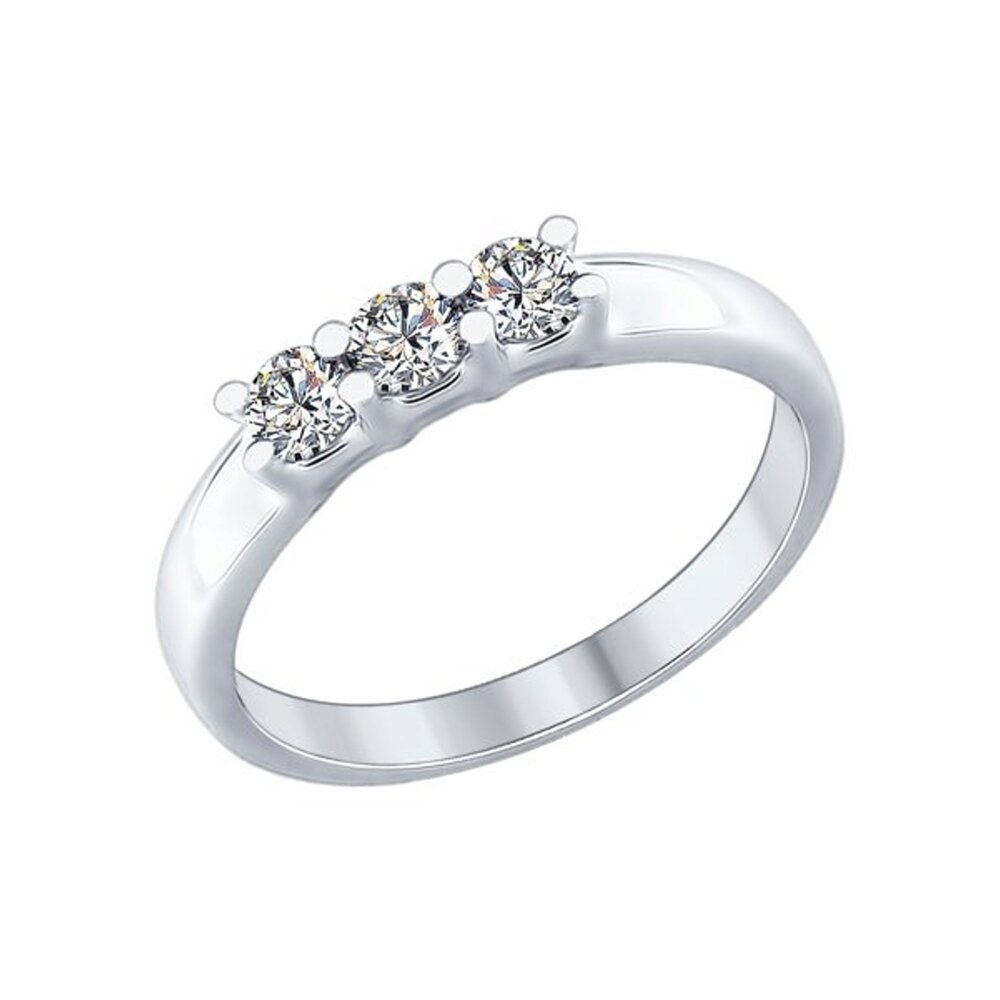 Кольцо SOKOLOV из серебра со Swarovski Zirconia