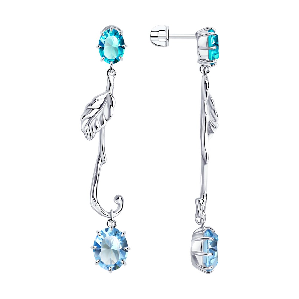 Серьги SOKOLOV из серебра с кристаллами Swarovski
