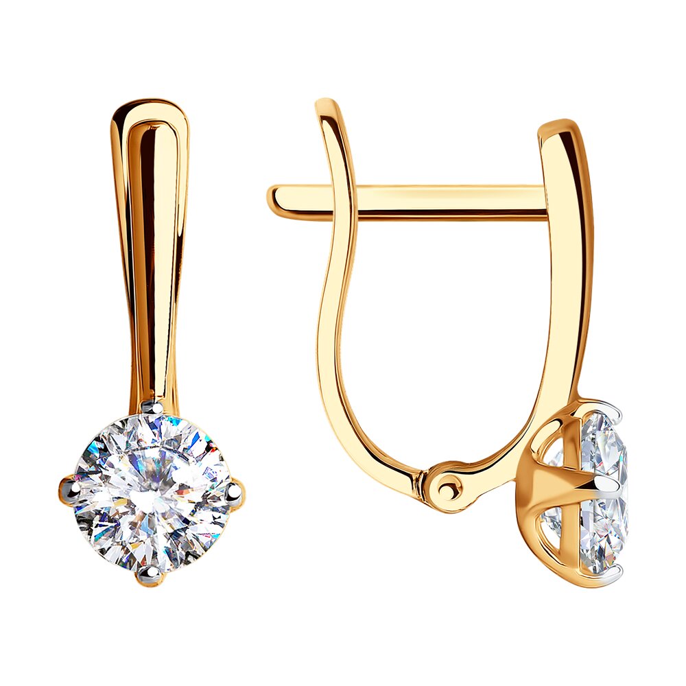 Серьги SOKOLOV из золота со Swarovski Zirconia