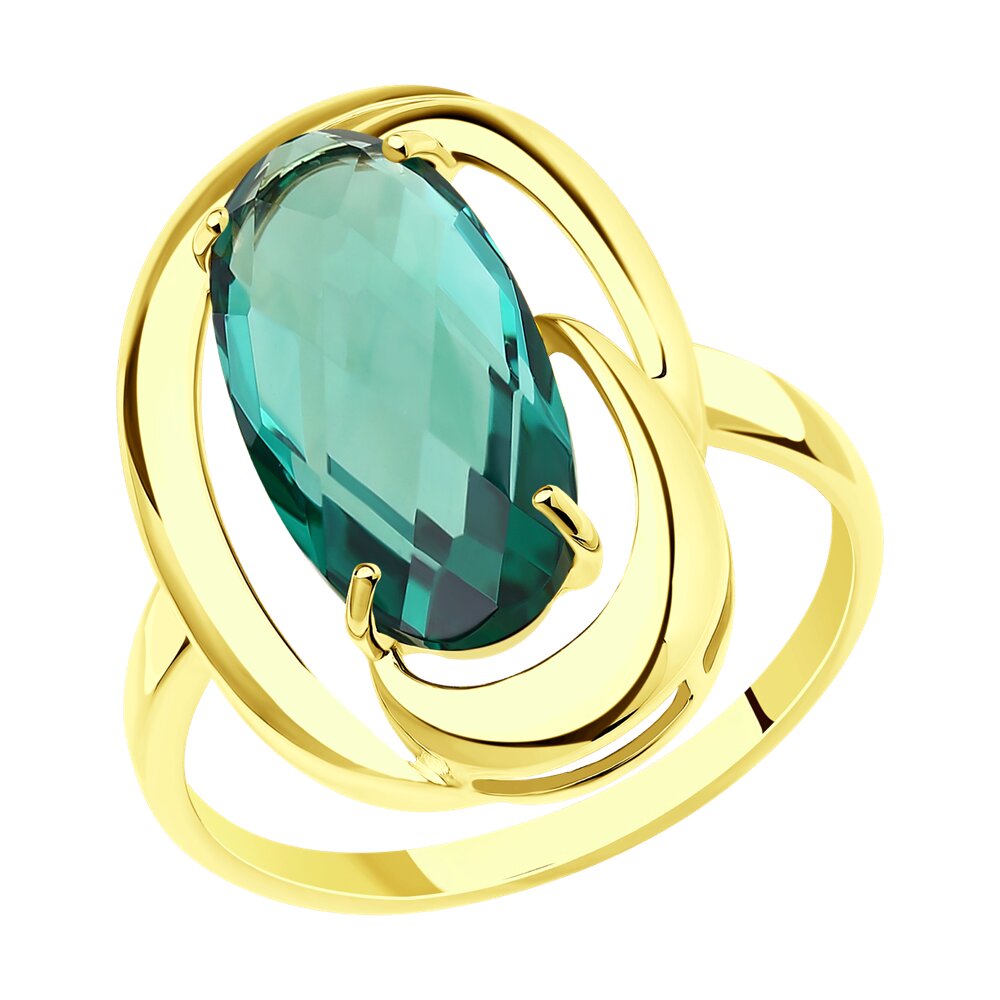 Кольцо SOKOLOV из желтого золота с кварцем