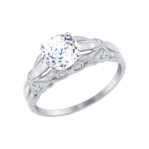 Кольцо SOKOLOV из белого золота со Swarovski Zirconia