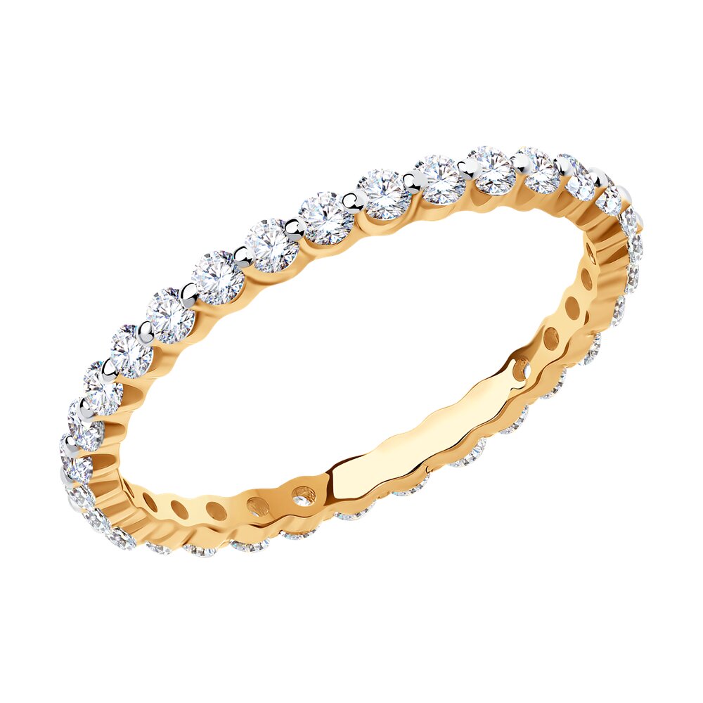 Кольцо SOKOLOV из золота с фианитами Swarovski