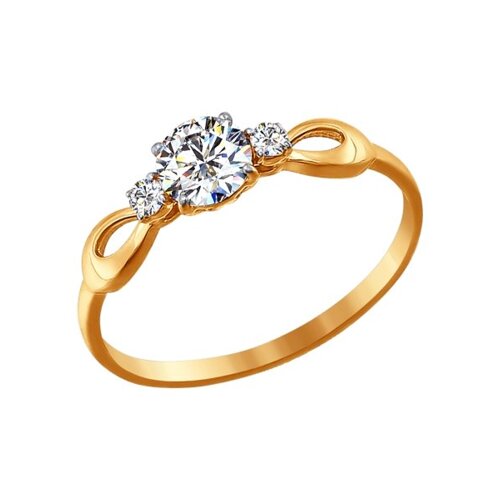 Помолвочное кольцо SOKOLOV из золота со Swarovski Zirconia