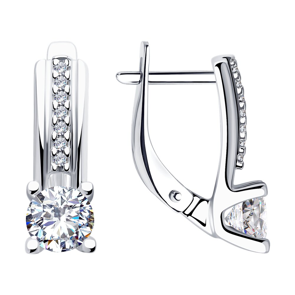 Серьги SOKOLOV из серебра со Swarovski Zirconia