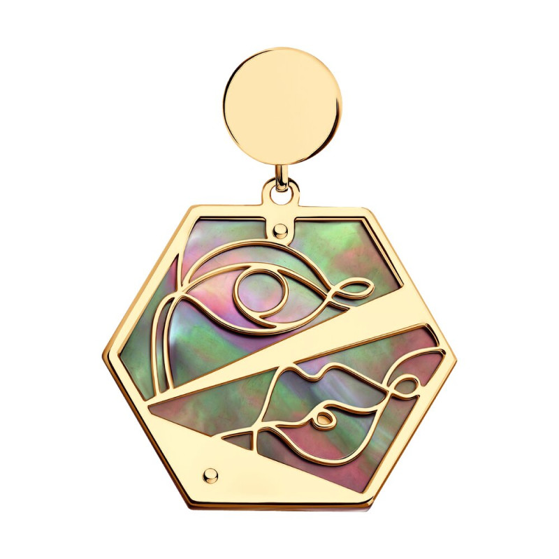 Подвеска SOKOLOV из золочёного серебра с перламутром