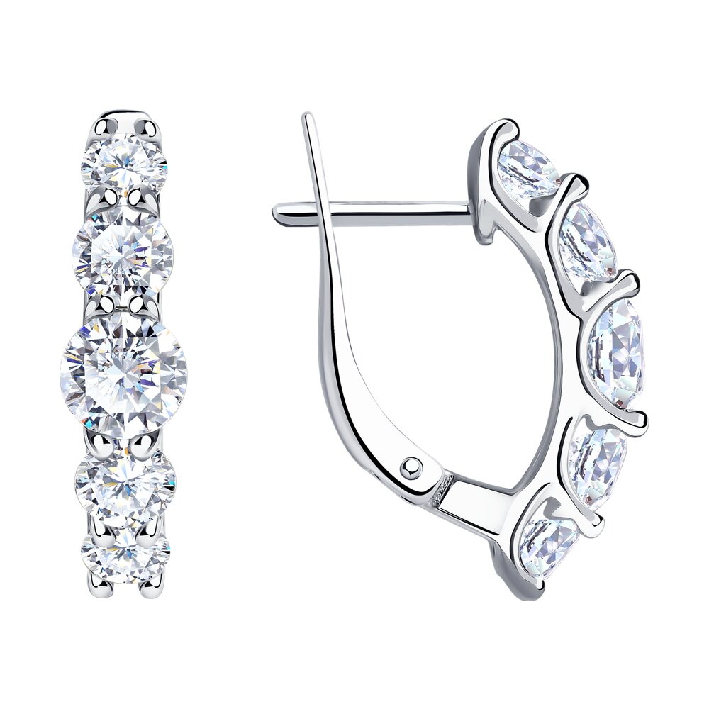 Серьги SOKOLOV из серебра со Swarovski Zirconia