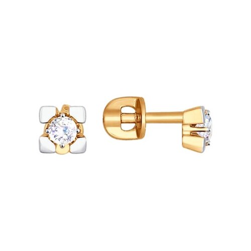Серьги SOKOLOV из золота со Swarovski Zirconia