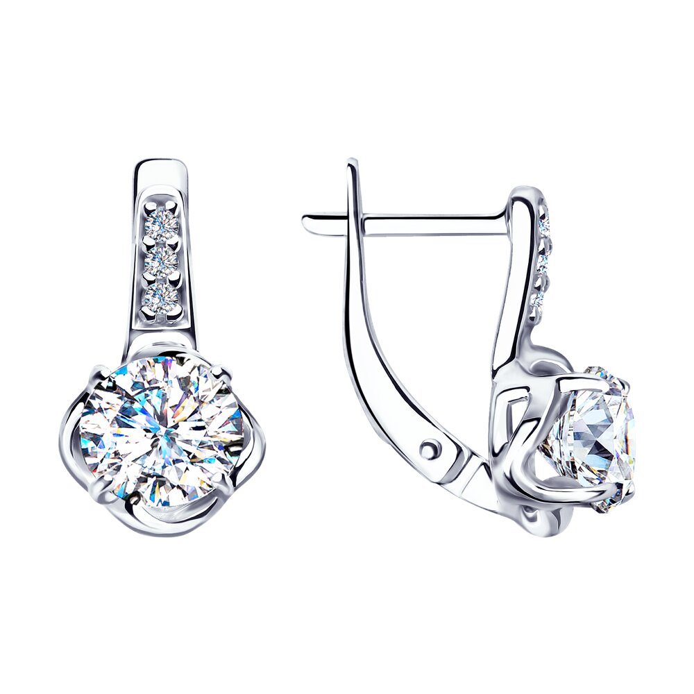 Серьги SOKOLOV из серебра со Swarovski Zirconia и фианитами