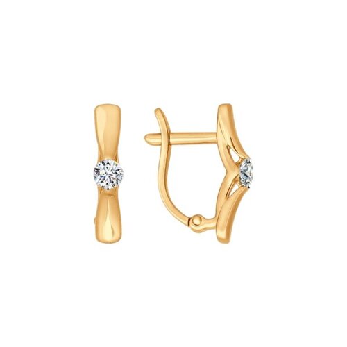 Серьги SOKOLOV из золота со Swarovski Zirconia