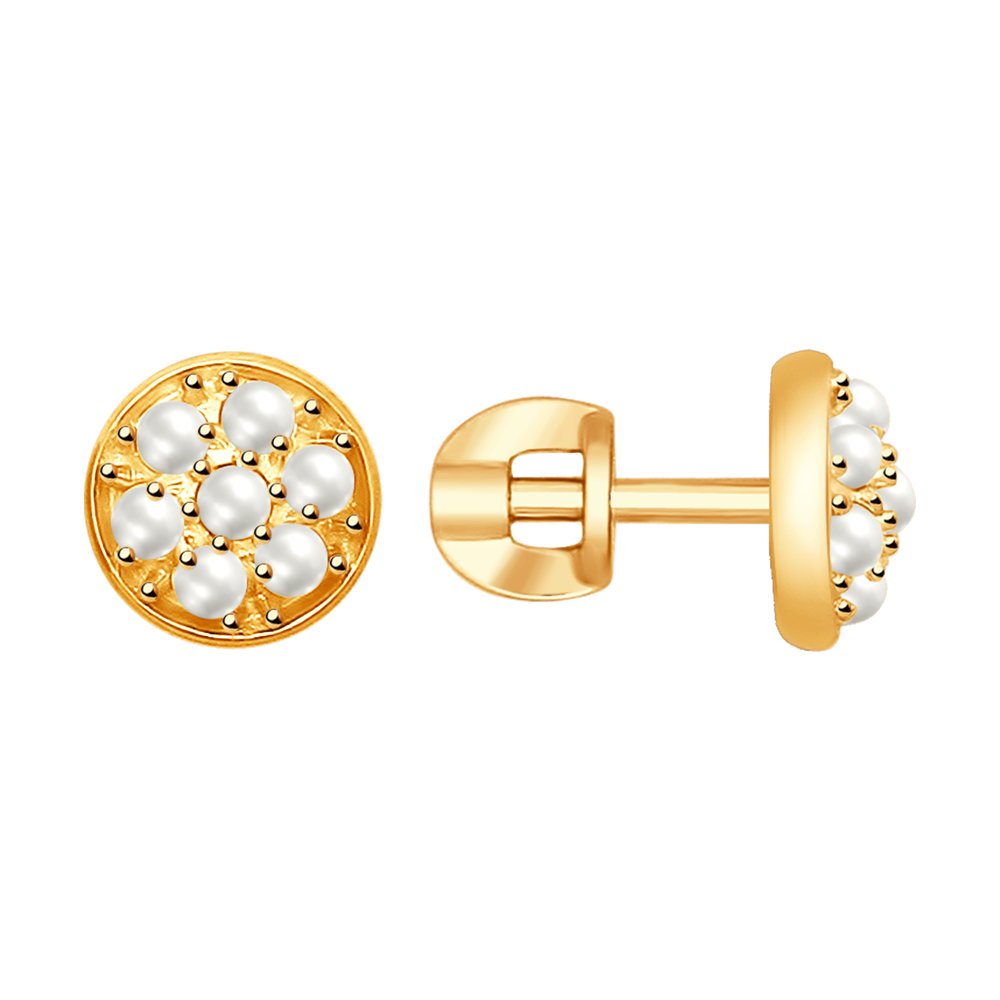 Серьги SOKOLOV из серебра с жемчугом Swarovski