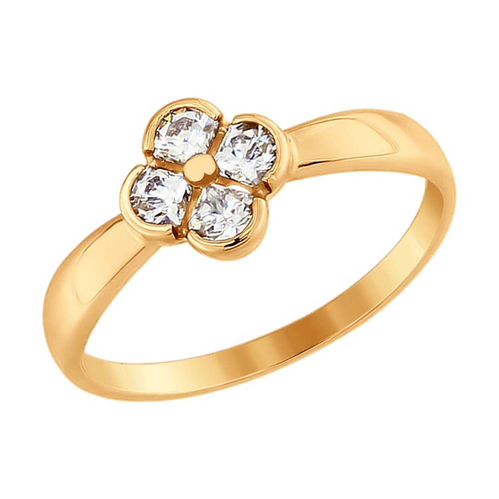 Кольцо SOKOLOV из золота со Swarovski Zirconia
