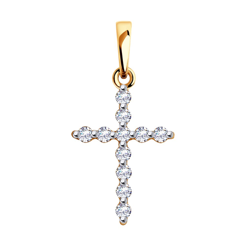 Подвеска SOKOLOV из золота с фианитами Swarovski