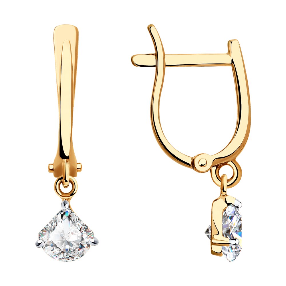Серьги SOKOLOV из золота со Swarovski Zirconia