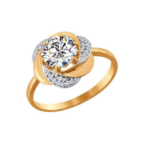 Кольцо SOKOLOV из золота со Swarovski Zirconia