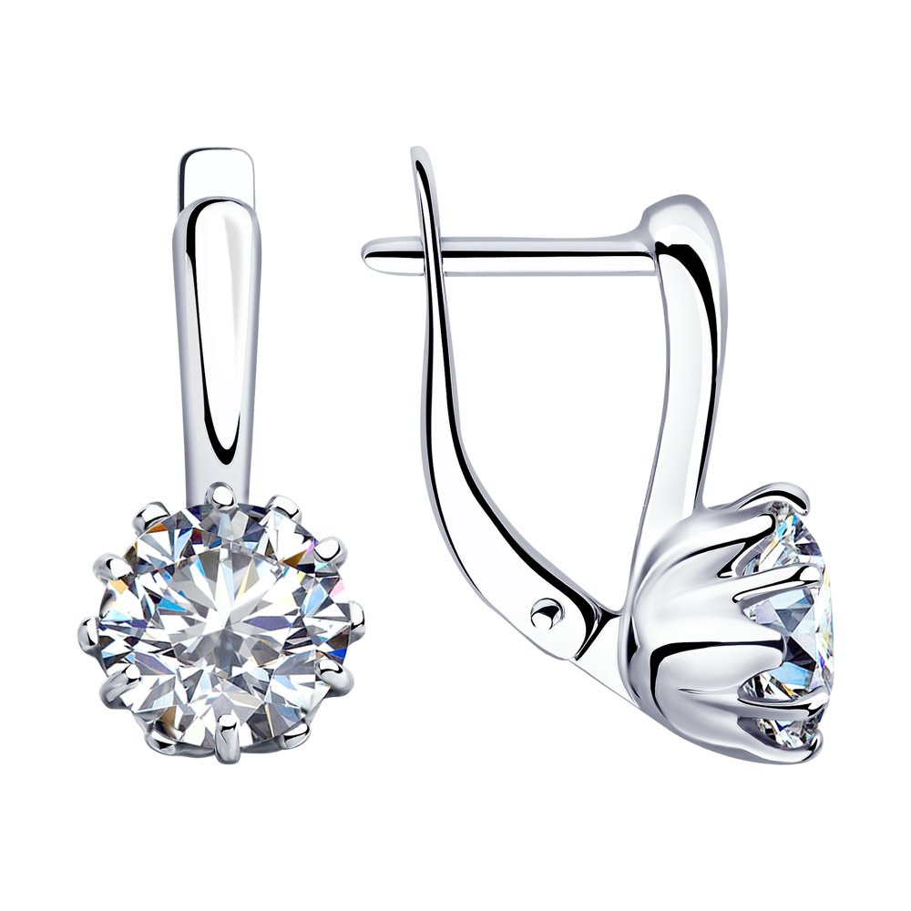 Серьги SOKOLOV из серебра со Swarovski Zirconia