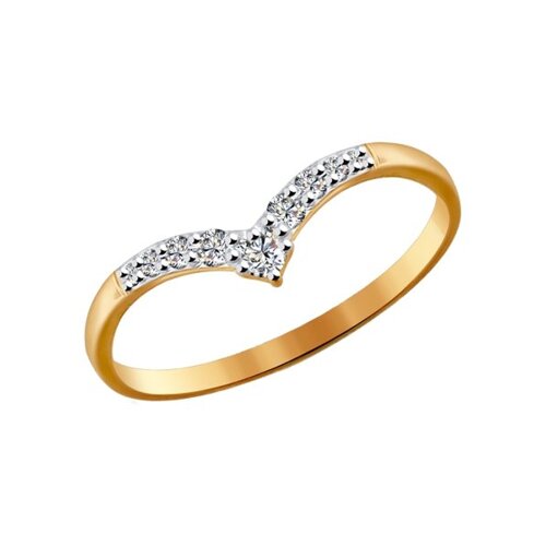 Кольцо SOKOLOV из золота со Swarovski Zirconia