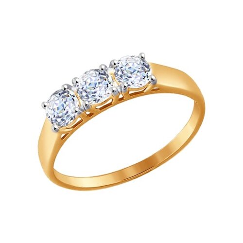 Кольцо SOKOLOV из золота со Swarovski Zirconia