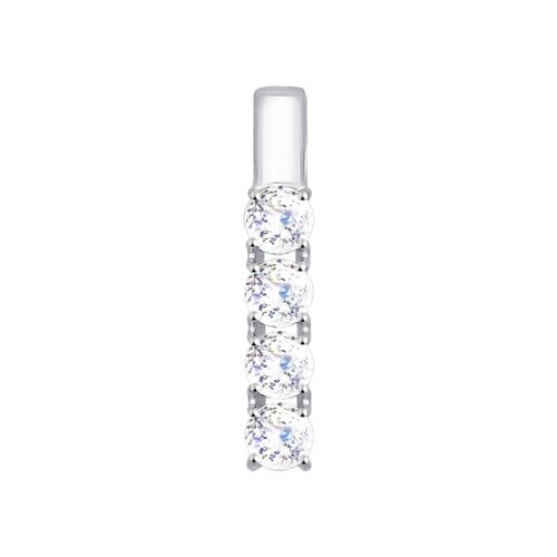Подвеска SOKOLOV из белого золота со Swarovski Zirconia