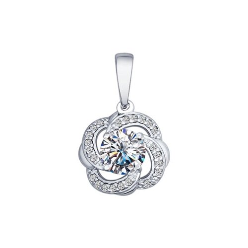 Подвеска SOKOLOV из серебра с фианитами и Swarovski Zirconia