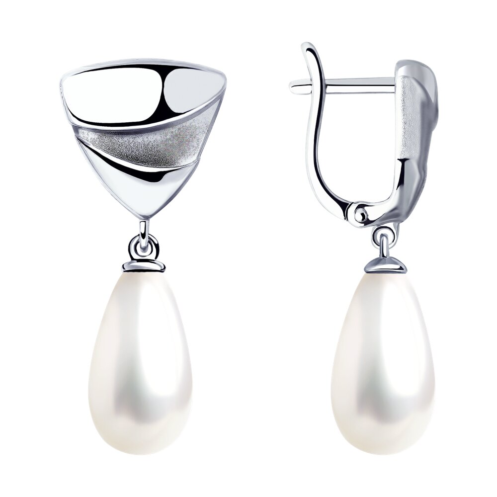 Серьги SOKOLOV из серебра с жемчугом Swarovski