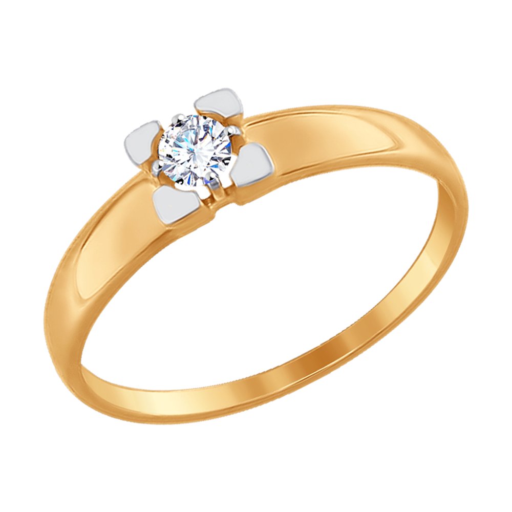 Кольцо SOKOLOV из золота со Swarovski Zirconia