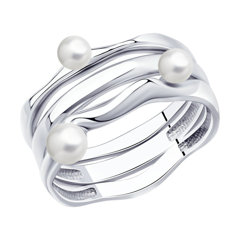 Кольцо SOKOLOV из серебра с жемчугом