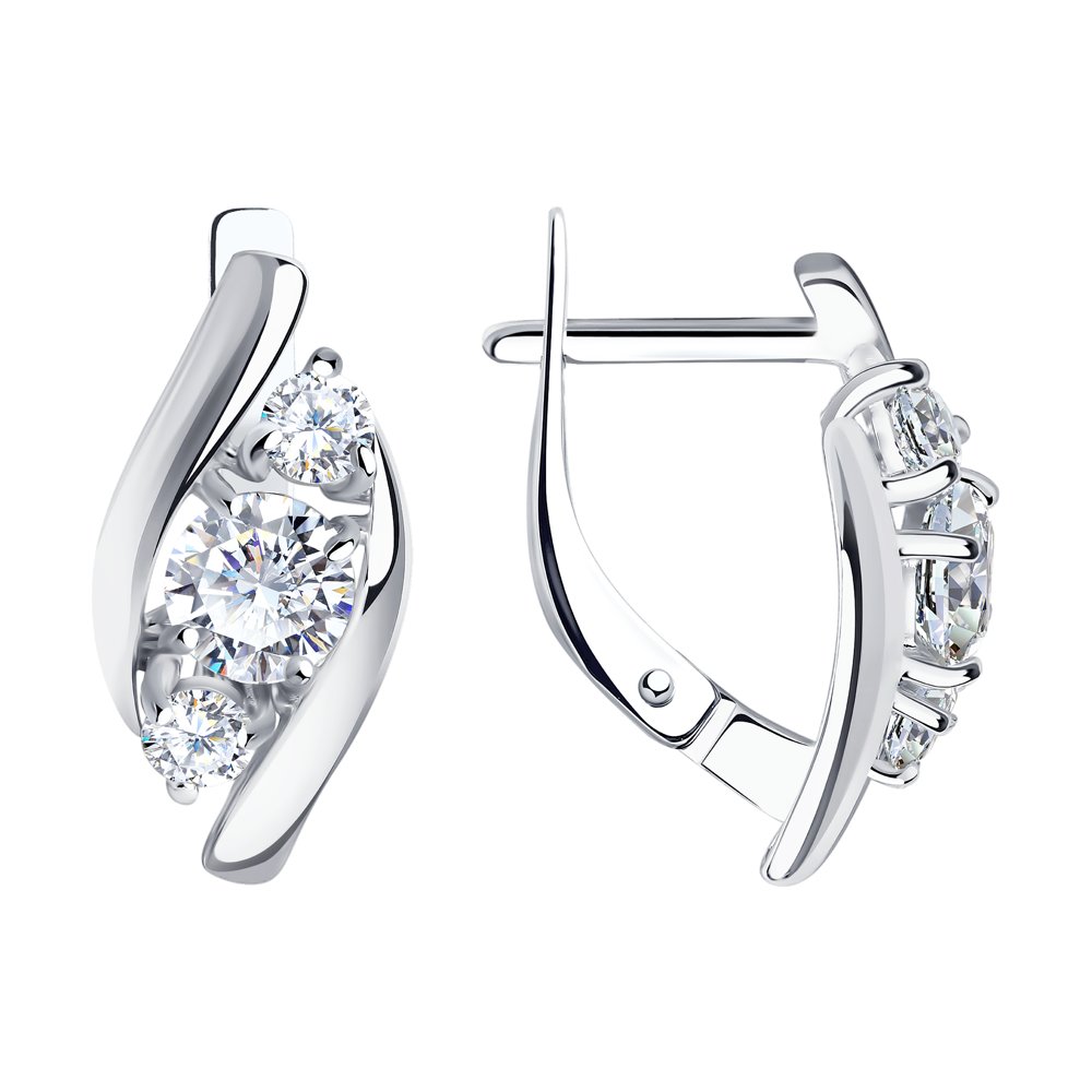 Серьги SOKOLOV из серебра со Swarovski Zirconia