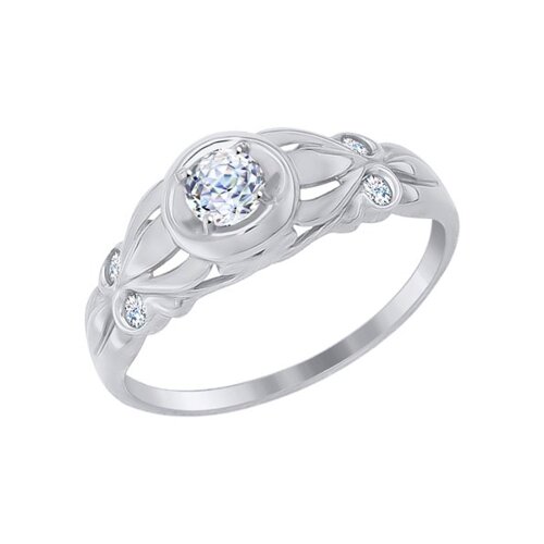 Кольцо SOKOLOV из белого золота со Swarovski Zirconia