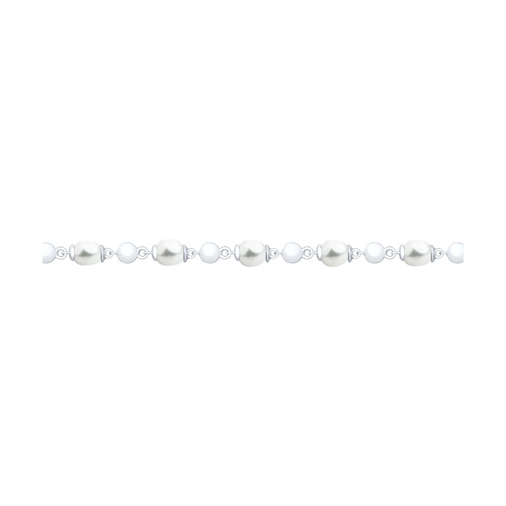Браслет SOKOLOV из серебра с жемчугом Swarovski