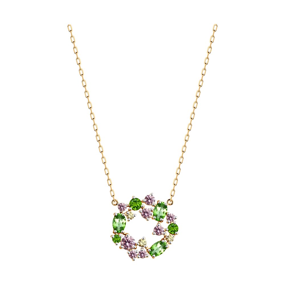 Колье SOKOLOV из золота с фианитами Swarovski