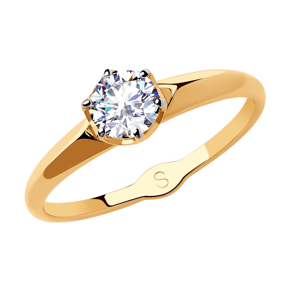 Кольцо SOKOLOV из золота со Swarovski Zirconia