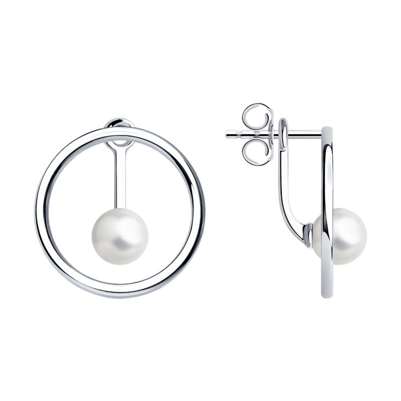 Серьги SOKOLOV из серебра с жемчугом