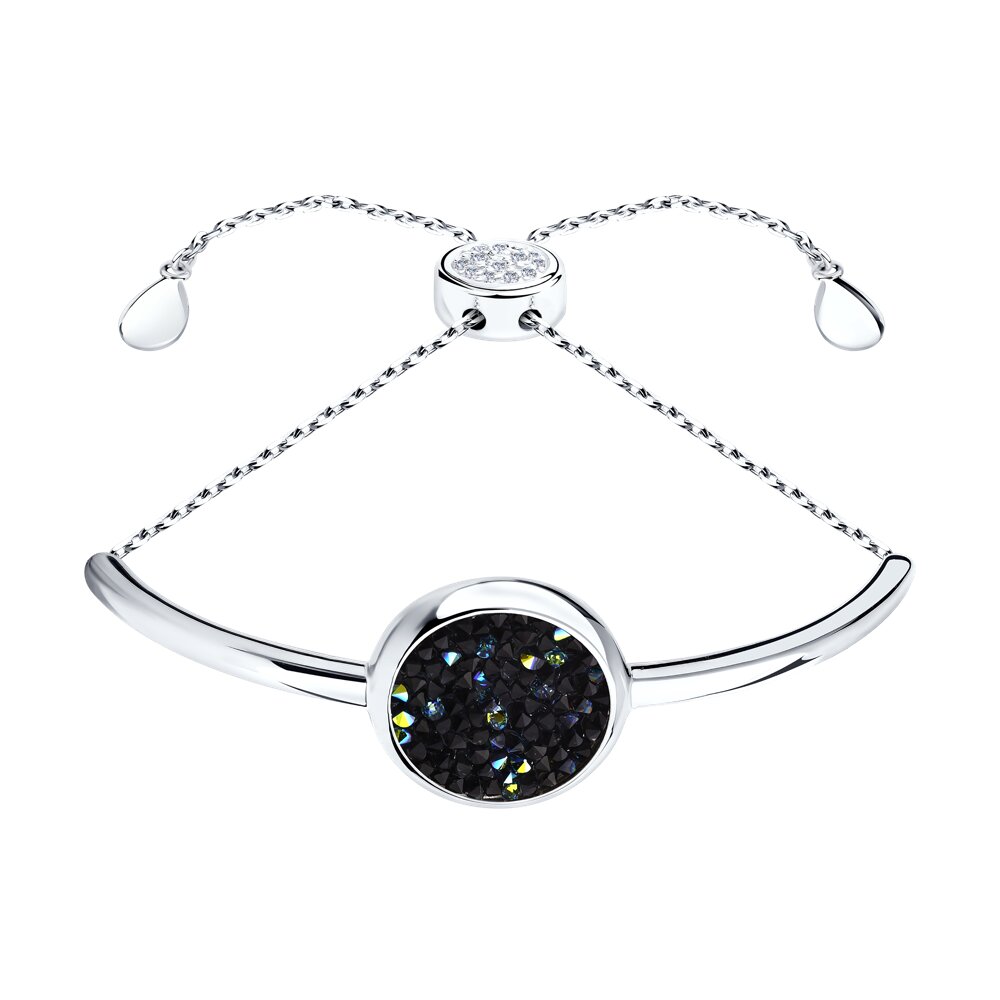 Браслет SOKOLOV из серебра с кристаллами Swarovski и фианитами