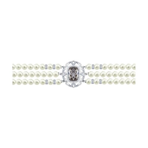 Браслет с жемчугом и кристаллами Swarovski  SOKOLOV