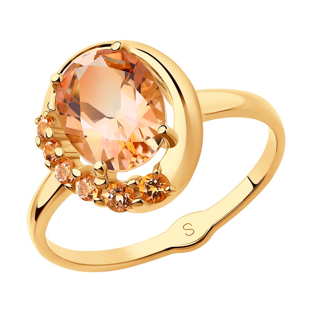 Кольцо SOKOLOV из золота с топазами Swarovski