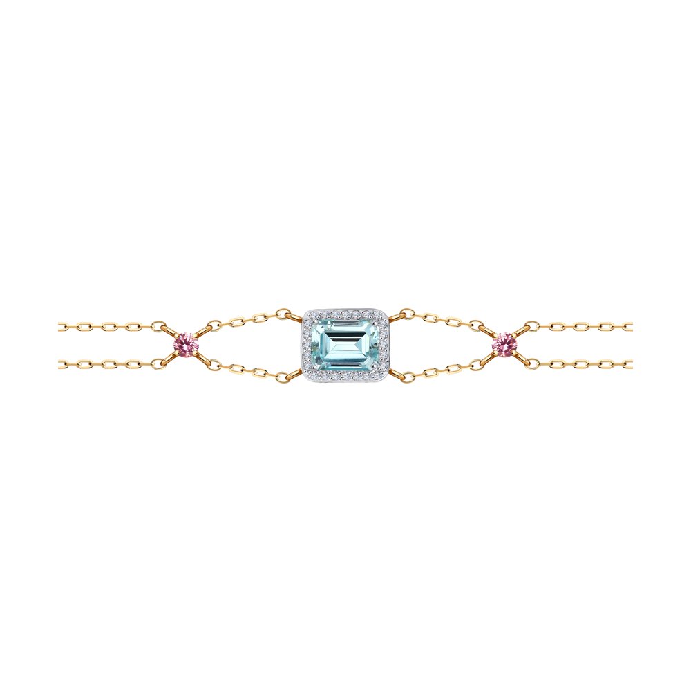 Браслет SOKOLOV из золота с фианитами Swarovski