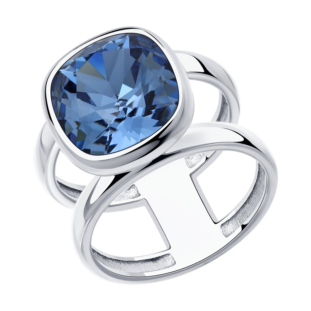 Кольцо SOKOLOV из серебра с кристаллом Swarovski