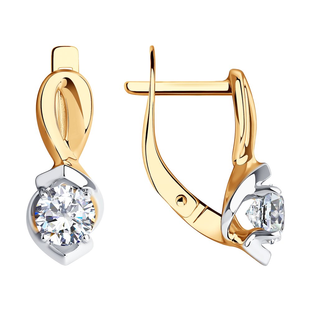 Серьги SOKOLOV из золота с фианитами Swarovski