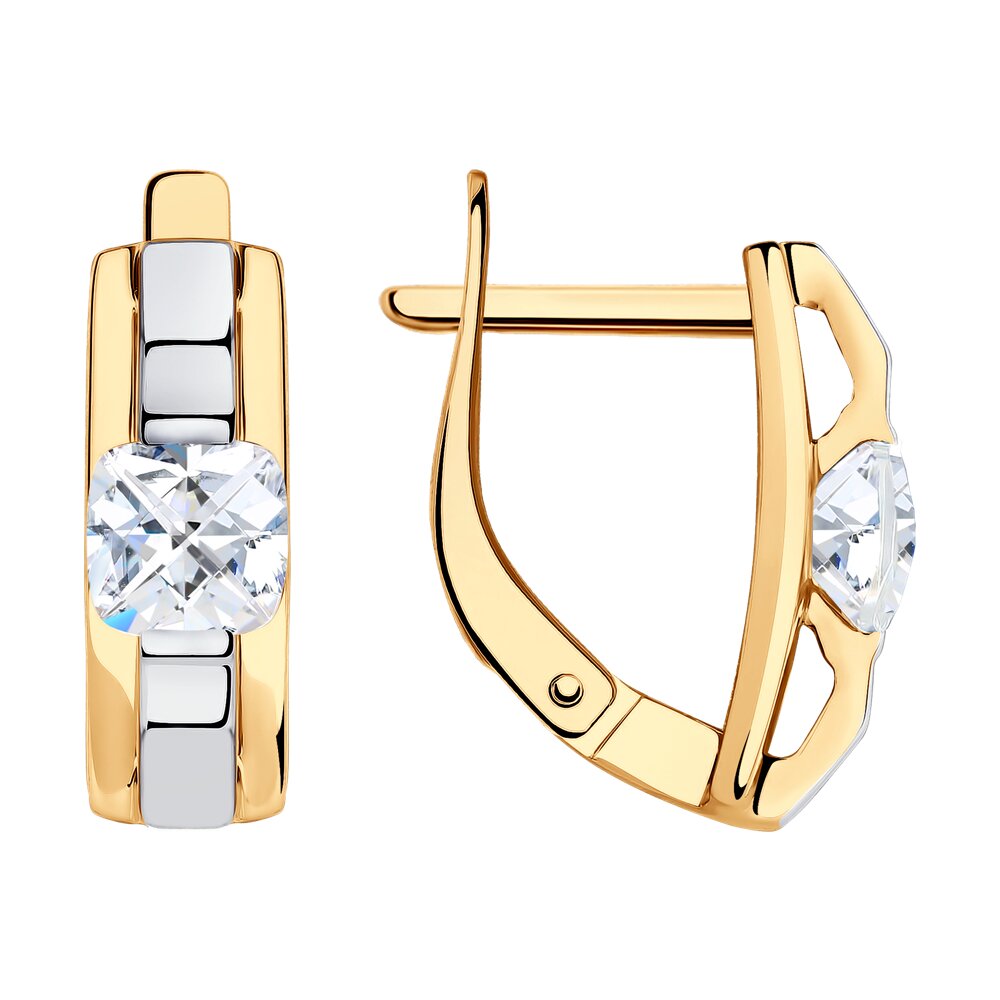 Серьги SOKOLOV из золота с фианитами Swarovski