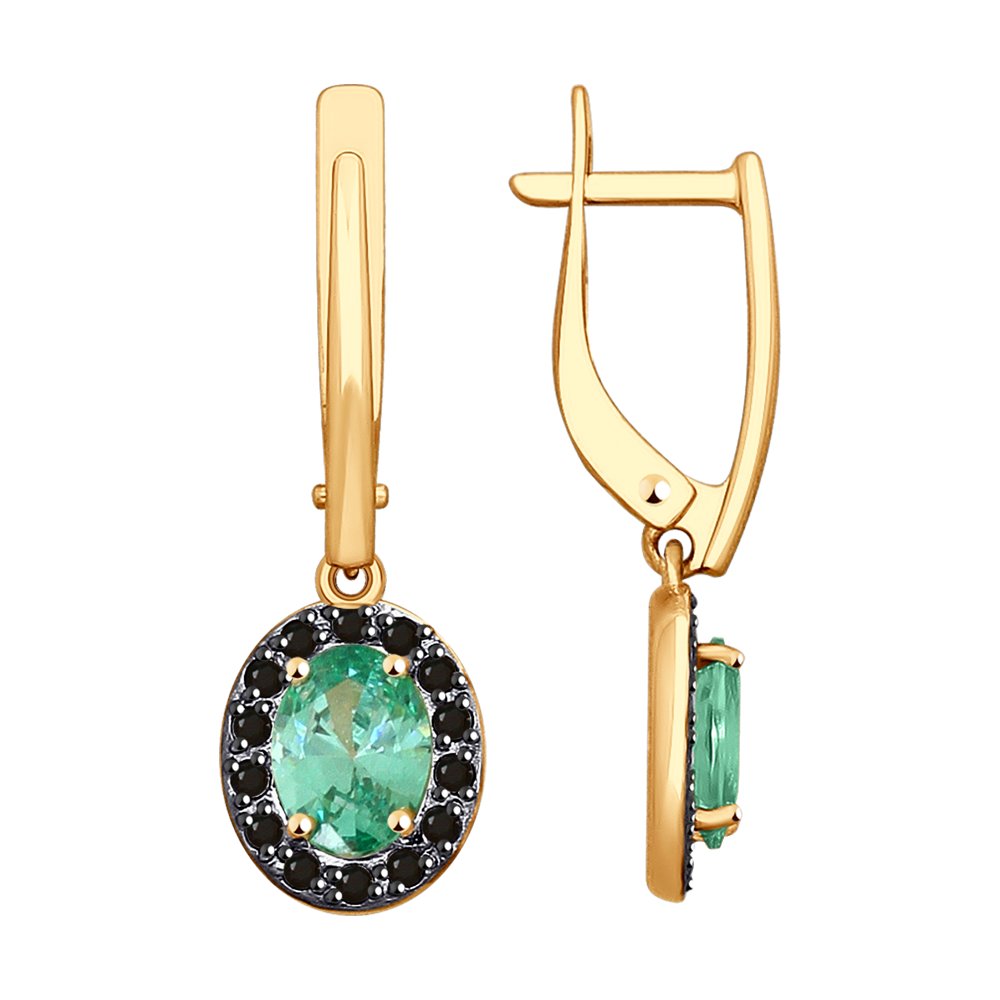 Серьги SOKOLOV из золота со Swarovski Zirconia и фианитами