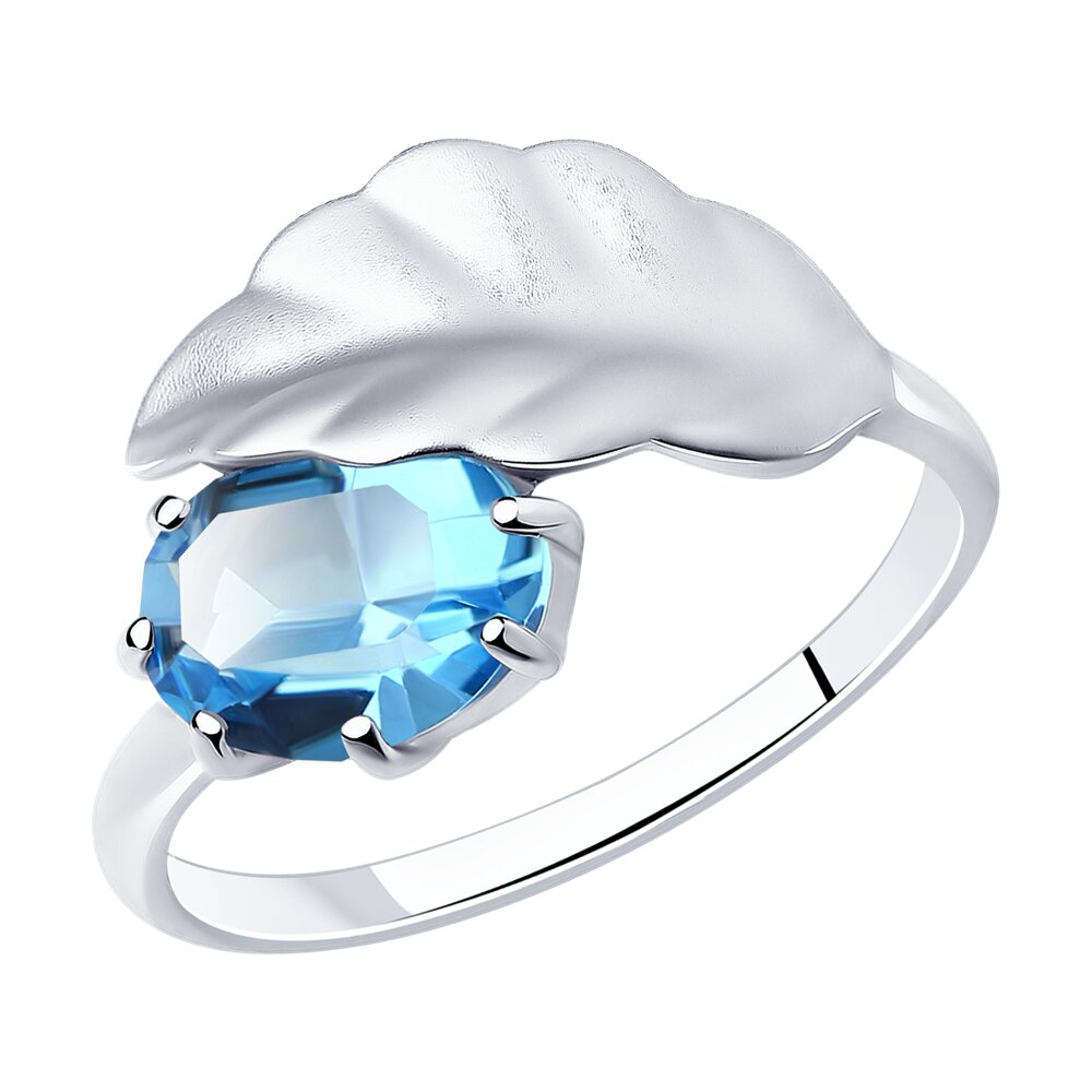 Кольцо SOKOLOV из серебра с кристаллом Swarovski