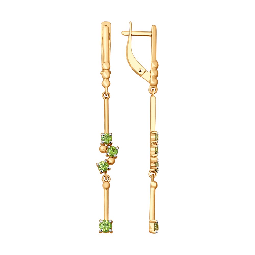 Серьги SOKOLOV из золота со Swarovski Zirconia