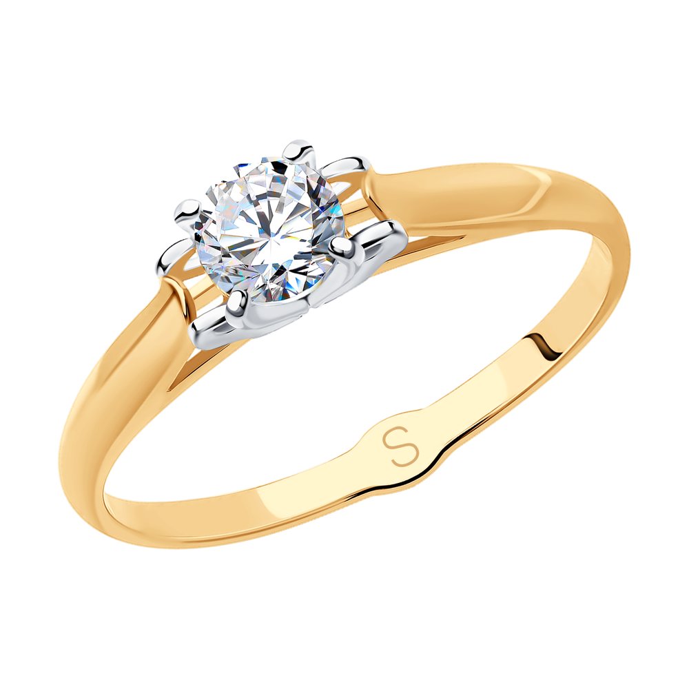 Кольцо SOKOLOV из золота со Swarovski Zirconia