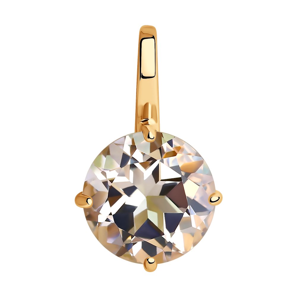 Подвеска SOKOLOV из золота с топазами Swarovski и жёлтыми Swarovski Zirconia