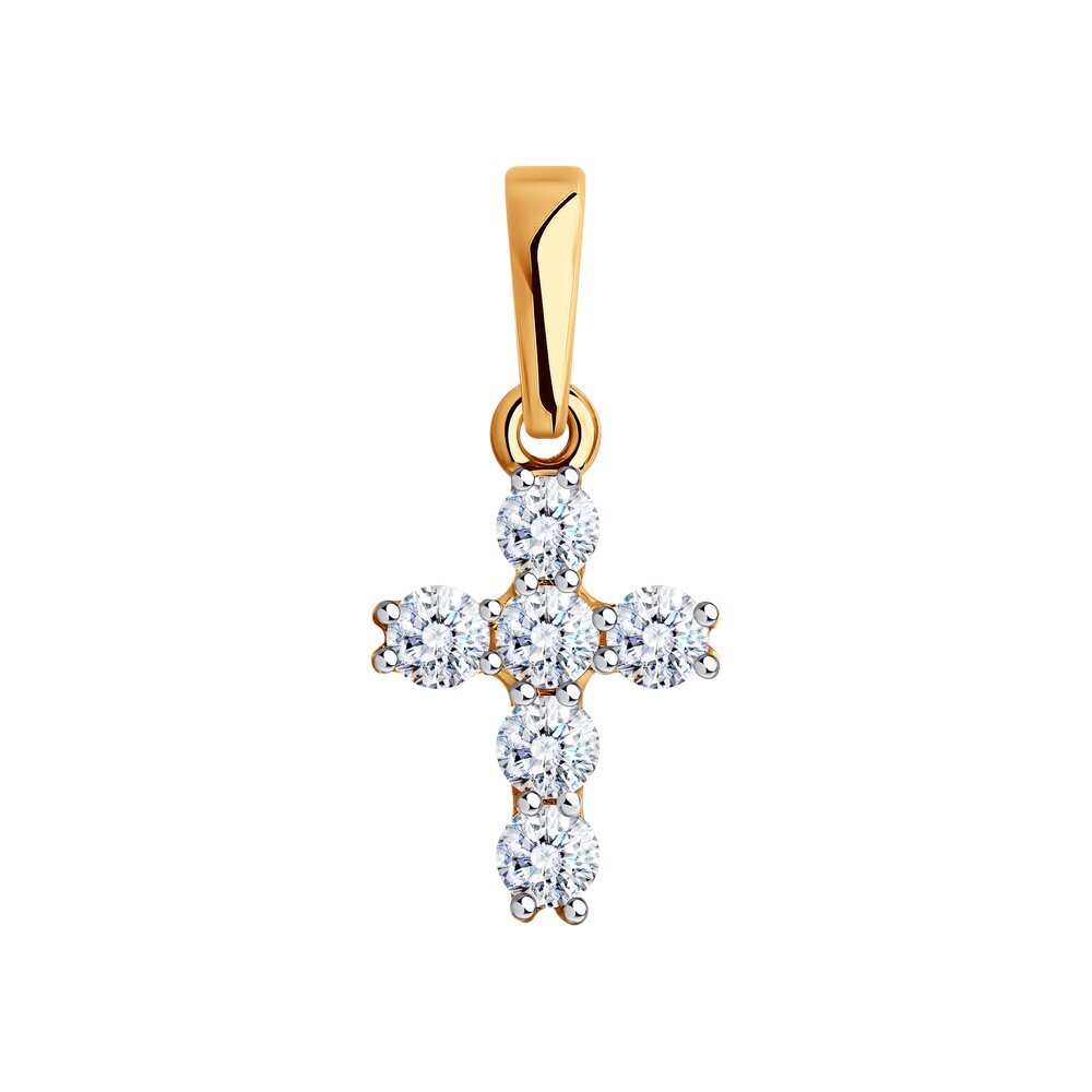 Подвеска SOKOLOV из золота с фианитами Swarovski